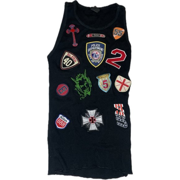 Vintage Whittall & Shon Black Tank Top Patches City Billings Women’s S - Picture 2 of 6